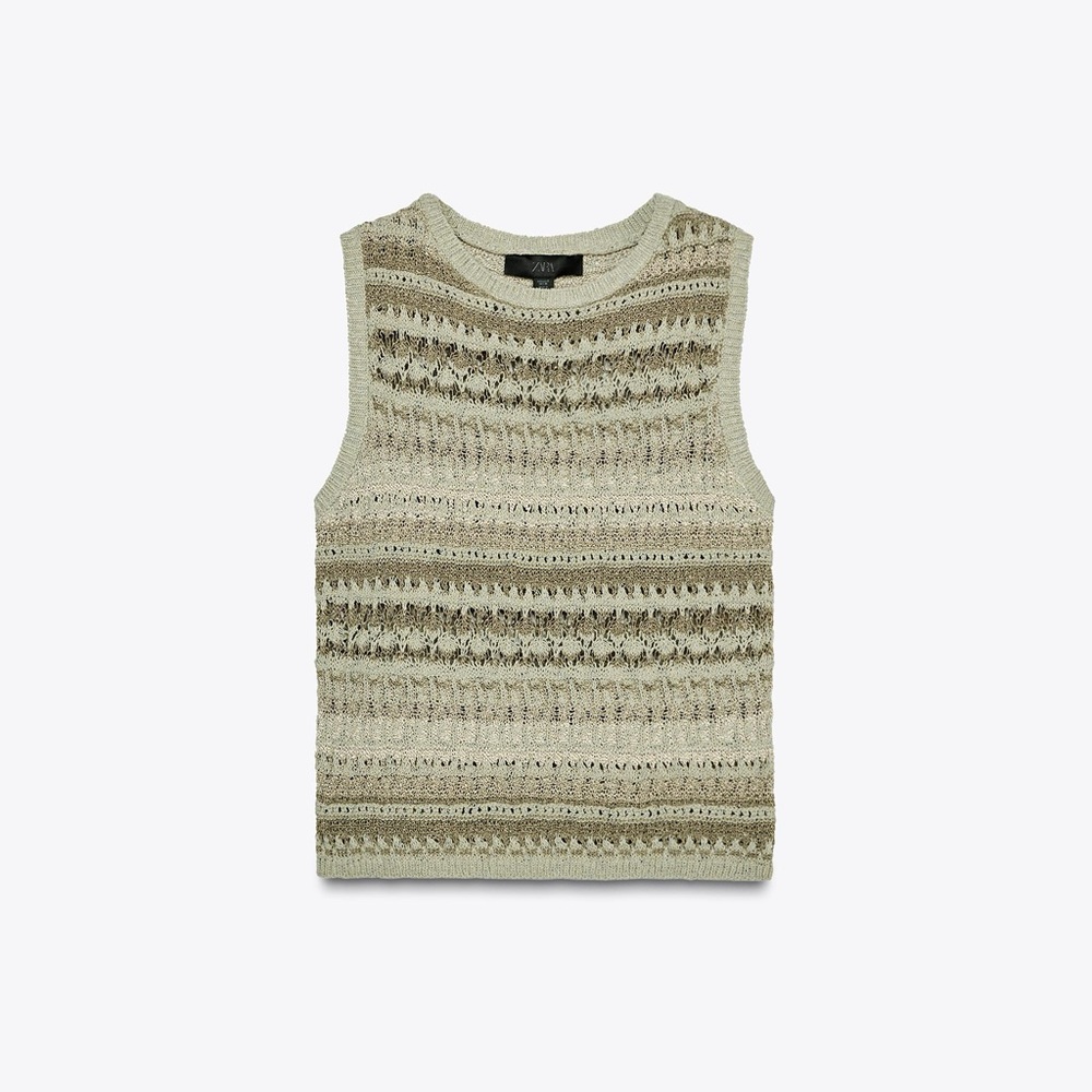 Zara green top, never worn, size S